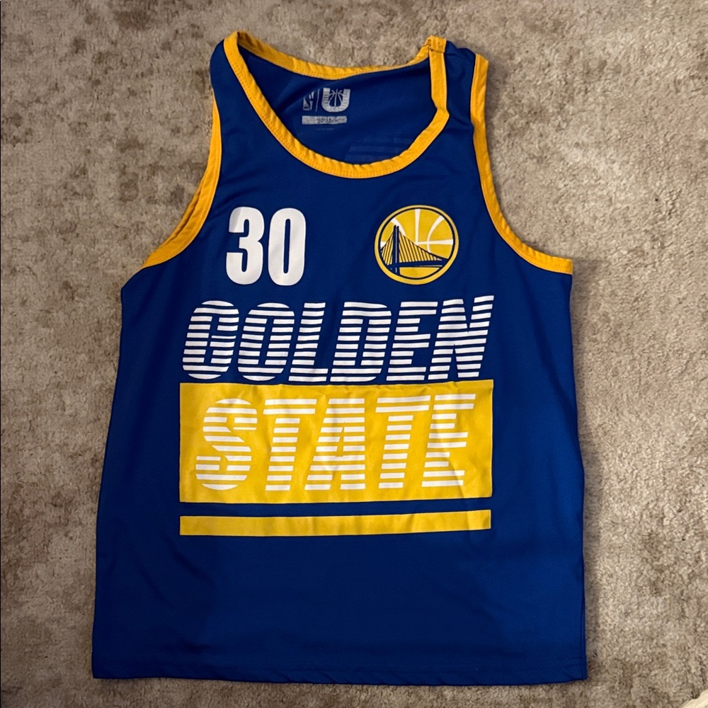NBA Golden State Warriors Kids Blue and Yellow Jersey
